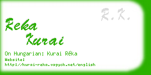 reka kurai business card